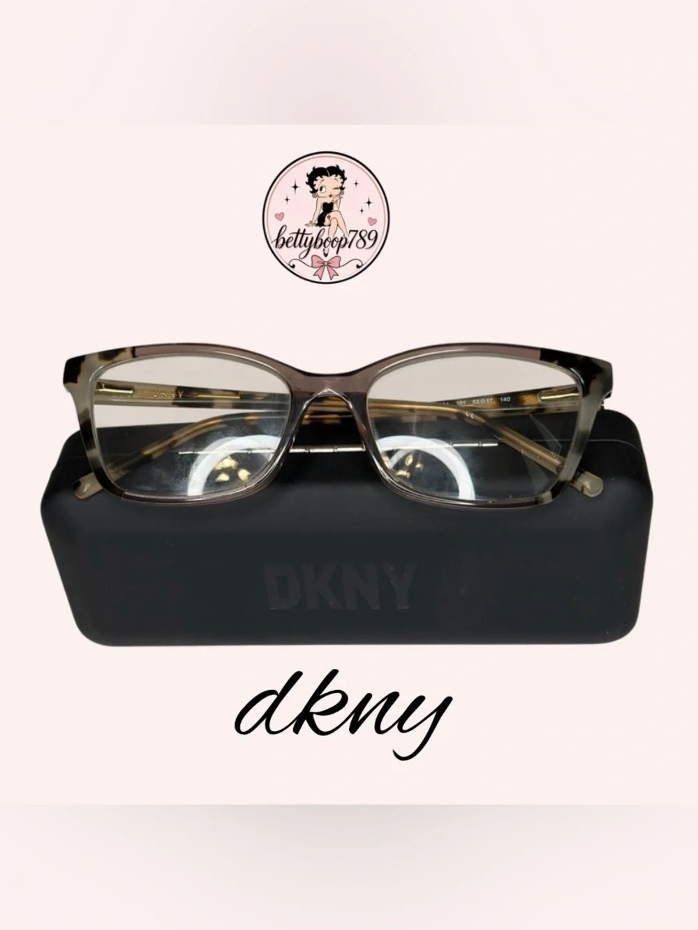Pre-loved DKNY Gray Tortoiseshell Square  Frames